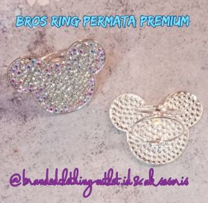RING HIJAB MICKEY MOUSE | RING JILBAB PERMATA | RING BROS IMPORT / CINCIN JILBAB / BROS RING MEWAH | AKSESORIS JILBAB | RING BROOCH - 1PCS