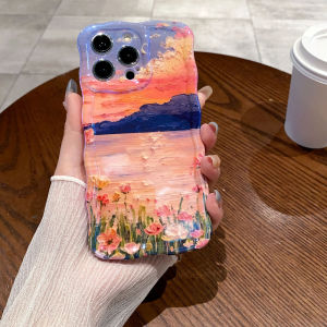 Retro Oil Painting Phone Case For iPhone 11 12 13 14 15 16 Pro Max Luxury Flower Print Shockproof Silicone Covers Artistic Decor