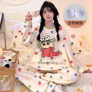 Pure Cotton Sleepwear Womens Spring Autumn Long Sleeve Home Clothes Non Full Cotton Cartoon Print Comfortable Loose Fit