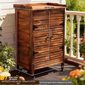 XiMei WoodWork | Tủ Lưu Trữ Ngoài Trời Chống Nước Tiện Lợi