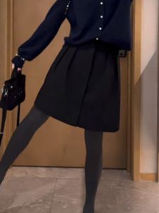 Váy Ngắn Dáng Chữ a Rộng Rãi Bằng Vải Len Phong Cách Hàn Quốc Mùa Hè 2025 Cho Nữ Cỡ Lớn Váy Ngắn Thường Ngày Giản Dị