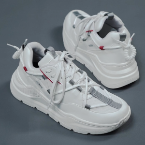 NAZREAL FOOTWEAR - Sepatu Sneakers Casual Pria / Sepatu Sport Pria Legacy White AXL022