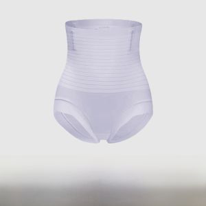 MiiOW | High-Waist Postpartum Womens Abdomen Control Pants Strong Waist Shaping No Butt Pinching Three-Quarter Length Seamless Underwear