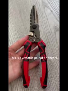 Multi-Functional Electrician Scissors Crimping Wire Cutting Tool with Wrench Function for Metal Sheet and Cable Cutting