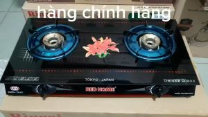 [HCM]Bếp ga đôi  mâm bếp gas bằng đồng kính cường lực RED HOME TN-621 Bếp Gas An Toàn Dễ Sử Dụng Bếp Ga Có Độ Bền Cao Bếp Gas Cho Bình 12Kg - Lazada