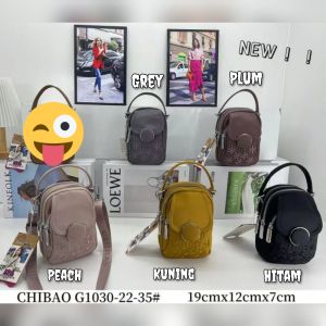 TAS WANITA CHIBAO KANVAS 2in1 Slempang Tenteng CB1030-22 3Sleting