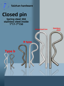 B- Type Split Pin Stainless Steel Wave Pin Iron Galvanized B- Shaped Pin Card Pin Barrettes Lock Pin 1-6mm Bolt R-Type Pin