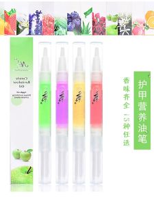 1pc Fruit Flavour Nail Care Nutrient Oil Pen Cuticle Revitalizer Oil Rose Flower Finger Skin Repair Nutritional Oil Anti Barb Moisturizing Oil 美甲营养笔