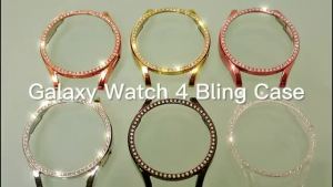 For Samsung Galaxy Watch 4 5 PC Galaxy Watch 4 5 40mm 44mm Diamond Watch Cover Case Bumper Cover + Anti-fog Screen Protector