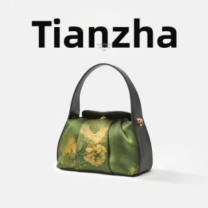 Shangyinsha Print Mulberry Silk Chinese Style Handbag