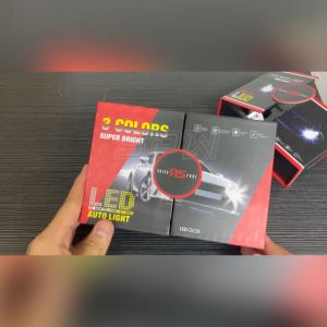 RS LED Headlight Bulb Smart 3-Colors Tone 3000K 4300K 6000K H3 H4 H8 H11 9005 Headlamp Foglamp Foglight Spotlight Color