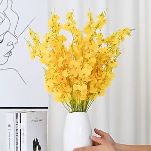 【Ready stock】50CM Artificial Oncidium Artificial Flower Fake Flowers Home Table Decor 5PCS