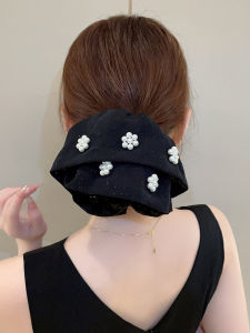 Extra Large Pearl Flower Hair Ties Elastic Hair Bands Korean Style Fresh out Fashion Hair Accessories for Women Girls