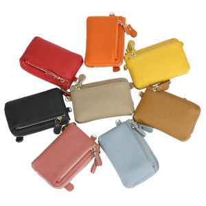 Royal Bagger New Fashion Short Wallet Purse For Women Genuine Cow Leather Cute Elegant Clutch Bag Multi-Card Position Coin Bag Key Holder C30