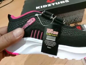 Sepatu Sekolah Anak Perempuan & Laki-Laki: Warna Hitam Murah, Tali Perekat Rekat