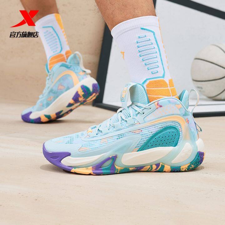 Xtep Basketball Shoes Men's Shoes 2024 Spring Non Slip Abrasion ...