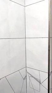 ชั้นวางของติดผนัง แบบเข้ามุม ตะแกรงวางของในห้องน้ำ ที่วางของเข้ามุมสามเหลี่ยม ไม่ต้องเจาะผนัง