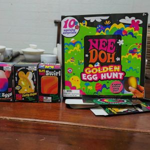 New Hot Nee-doh Golden Egg Treasure Hunt Toy With Squishy Surprise Stress Relief Squeeze Kids Easter Party Toy