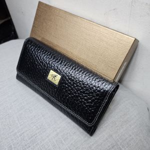 Dompet Wanita Kulit Sapi Import Dompet panjang Pouch 3lipat