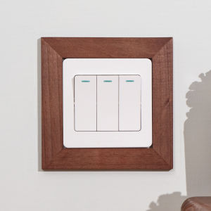 Solid Wood Switch Decorative Wall Sticker For Home Modern Minimalist Socket Frame Protective Cover Wall Anti-Dirty Ugly Handy Gadget