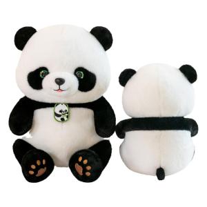 QIAOSHANG | Realistic Panda Mother and Baby Plush Toy