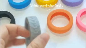 ลดเสียงรบกวน 8PCS ปลอกหุ้มล้อกระเป๋าเดินทาง แบบซิลิโคน ป้องกันแรงเสียดทาน