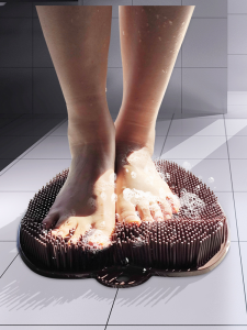Bathroom Foot Scrubber Anti-Slip Mat Bath Massage Foot Bottom Dead Skin Removal Lazy Persons Foot Washing Brush