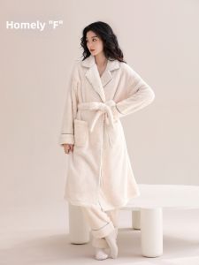JIALEFEN | Thermal Winter Long Bathrobe for Women