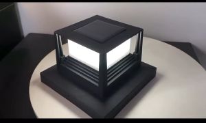 【TECHCA】Outdoor Gate Light Solar Outdoor Pillar Lights IP66 Waterproof Solar Column Head Lamp Fence Post Garden Lights