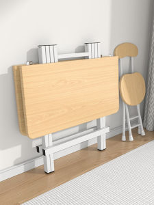 Home Use Folding Table Simple Outdoor Stall Selling Table 1 Meter Dining Table Square Table 90cm Small Apartment Size