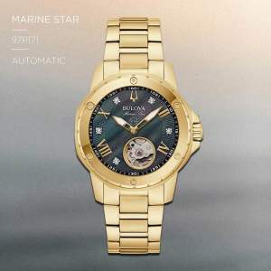 Đồng Hồ Nữ Bulova 97P171 Automatic Size 35 Gold Marine Star
