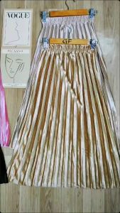 Rok Plisket Anak Bludru Import - Skirt Pleats Bludru Velvet Anak Perempuan 3-10 Tahun