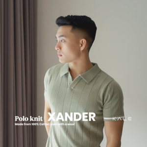 Kale Xander Knit Polo Cotton Thread Asian Fit | Green