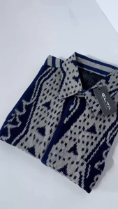 Kemeja Pria Tenun Ikat Etnik: Seragam Kantor Formal & Baju Tenun Formal