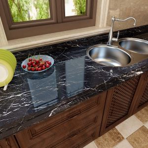 Kitchen Waterproof and Oil Resistant PVC Self-Adhesive Marble Wall Sticker Easy to Clean Home Decoration Wall Sticker