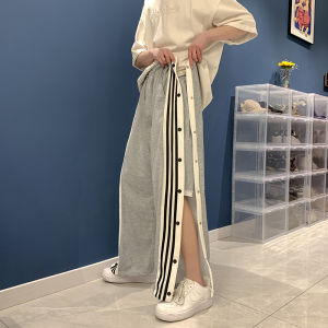 กางเกงวอร์มบาสเก็ตบอลทรงหลวมสำหรับผู้ชาย กางเกงขายาวทรงหลวมสไตล์ฮิปฮอป ทรงหลวม สไตล์ลำลอง ฤดูร้อน 2024