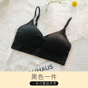 No-Wire Integrated Fixed-Cup Sports Bra for Teen Girls Running Shockproof Student Underwear High School Beautiful Back Strap