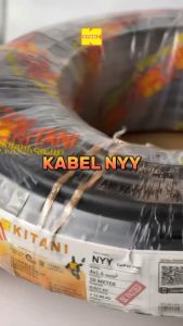 KITANI - NYY 2x10 mm² - 100 Meter -  Kabel Listrik Tembaga Kawat
