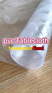 Pvc tablecloth waterproof  & Oil-Proof Eco-Friendly PVC Tablecloth for 2-12 Seats - Clear Embossed design