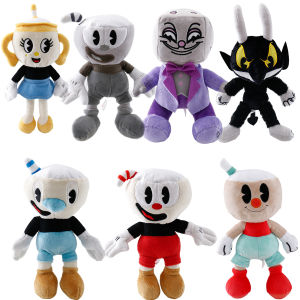 25cm Adventure Game Cuphead Plush Toy Mugman The Devil Legendary Chalice Plush Dolls Toys for Children Gifts Christmas present