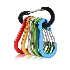 6Pcs Aluminum Carabiner Set by Booms Fishing CC1 | Heavy-Duty Snap Clip Locks for Climbing Camping & Fishing Gear – Lightweight