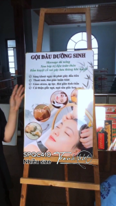 Tranh gội đầu dưỡng sinh treo tường Tranh Spa Dưỡng Sinh massage gội đầu dưỡng sinh tráng gương treo tường SPQC410