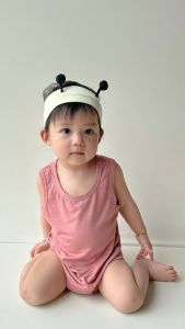 โมดอลธรรมชาติชุดเสื้อผ้าเด็กทารกแขนกุด ชุดเด็กฤดูร้อน ผ้ามีความยั่งยืนและดีต่อสุขภาพชุดนอนเด็กแบบเสื้อกล้าม ระบายอากาศดี นุ่มสบายผิว ไม่ทำให้ร้อนอึดอัด