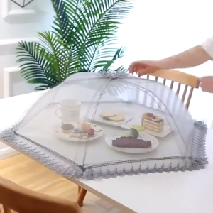 Pop-Up Round Food Cover Mesh Food Umbrella Fruit Meal Protector from Flies Insects Foldable (Multiple Sizes) 菜罩 菜蓋 食物罩 蓋菜罩防苍蝇