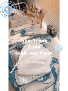 Set 200 Chiếc Khẩu Trang KF94 UNI MASK Chính Hãng 4 Lớp Bảo Vệ Tối Đa Khỏi Bụi Mịn Và Vi Khuẩn