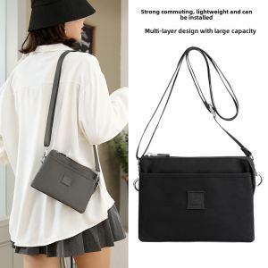 Nylon Cloth Canvas Crossbody Bag Womens Bag New Arrival Summer 2024 Large Capacity Oxford Cloth Womens Shoulder Bag Shell Bag