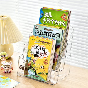 Book Holder Brochure Display Stand or Wall Mount 3 Tier Magazine Holder Clear Stands for Display