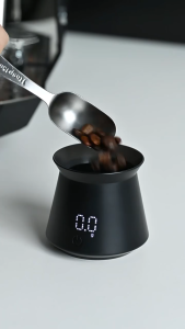 [Local SG Stock] High Precision Electronic Coffee Weighing Scale Rechargable Black LCD Digital Coffee Grinder Scale