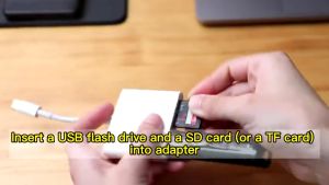 3 in 1 เครื่องอ่านการ์ด Type C อะแดปเตอร์ OTG Micro USB SD/TF เครื่องอ่านการ์ดสำหรับสายเคเบิลถ่ายโอนข้อมูล For iPhone Android