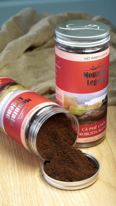 Cà Phê Chồn Cao Cấp Mountain Legend - 10% Real Civet Robusta & 90% Selected Beans Fine Robusta Coffee - Lon 200gr